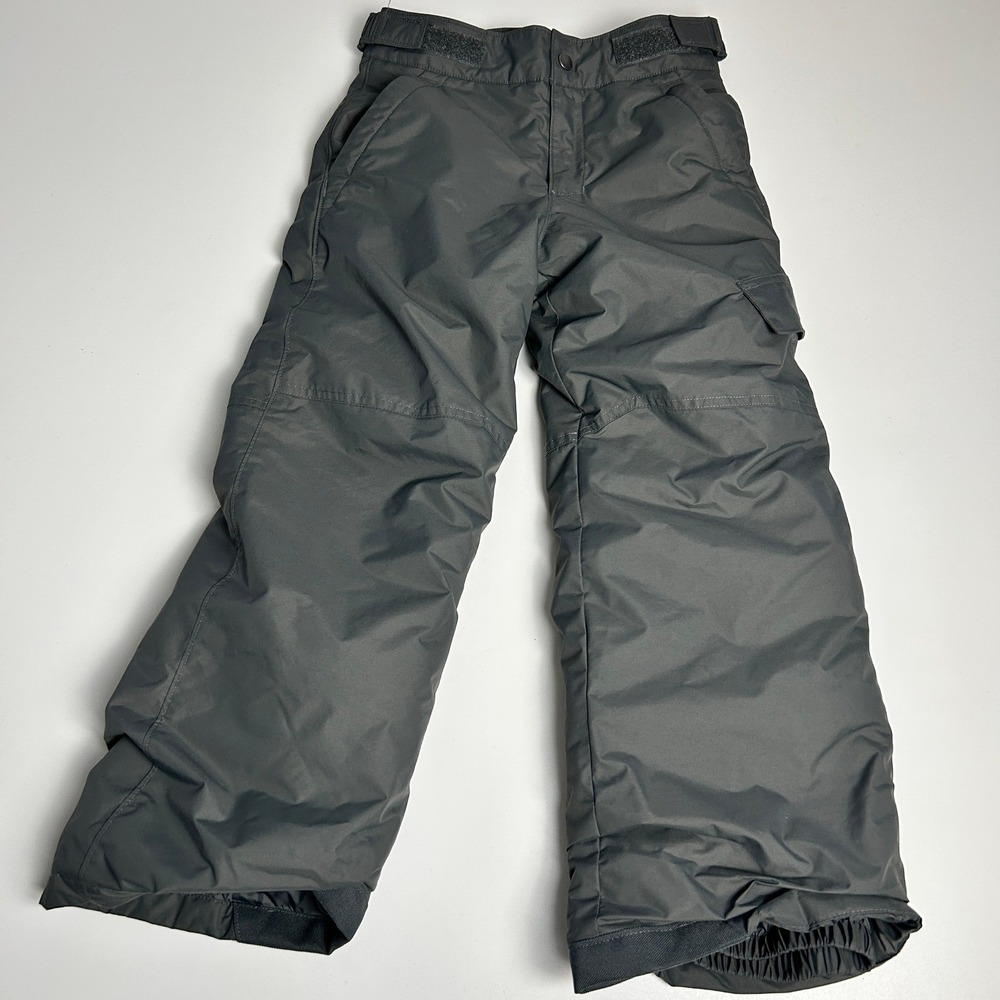 Columbia Boys Snow Pants Gray Insulated Ski Snowboard Cargo Size S 8
